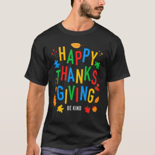 Autism Happy Thanksgiving Autismus Sensibilisierun T-Shirt