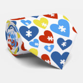 Autism Heart Neck Tie Krawatte (Gerollt)