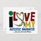 AUTISM I Liebe meiner Autisten-Tochter 2 Postkarte (Vorne/Hinten)