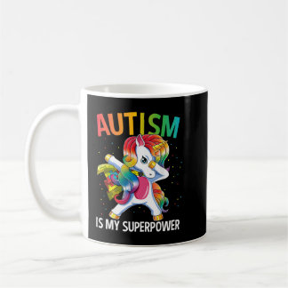 Autism Is My Superpower Dabbing Unicorn Kaffeetasse