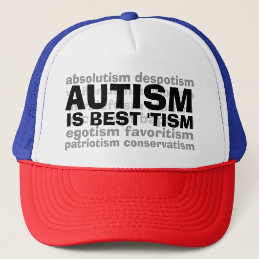 AUTISM IST BEST 'TISM Trucker Hat Truckerkappe (Vorderseite)