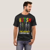 Autism It's A Different Ability  Dabbing Skeleton T-Shirt (Vorne ganz)