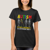 Autism It's A Different Ability Dabbing Skeleton T-Shirt (Vorderseite)