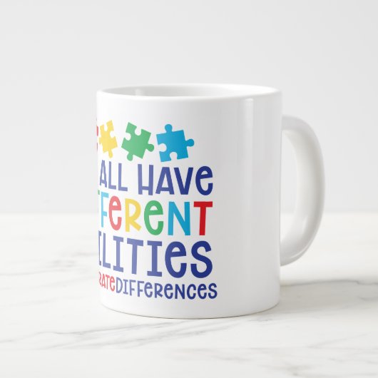 Autism Jumbo Tasse (Vorderseite Rechts)