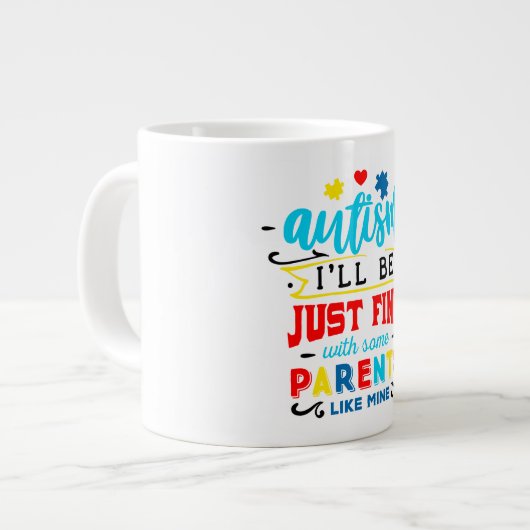 Autism Jumbo Tasse (Vorderseite Links)