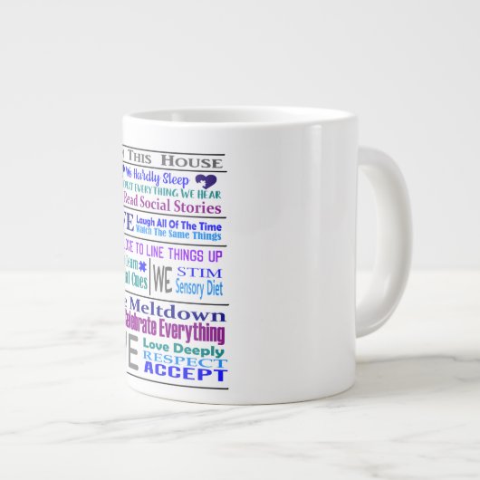 Autism Jumbo Tasse (Vorderseite Rechts)