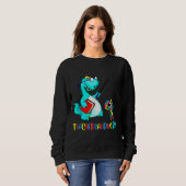 Autism Lehrer Dinosaur Lehrersaurus Aufklärung Sweatshirt (Vorne ganz)
