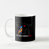 Autism Lehrer Dinosaur Teachersaurus Rex Awarenes Kaffeetasse (Links)