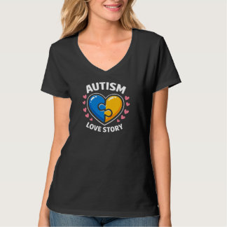 Autism Love Story I Love Someone With Autism  T-Shirt