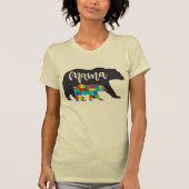 Autism Mama Bear mit Bärenkuppe T-Shirt (Vorderseite)