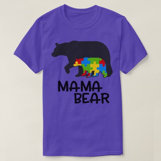AUTISM MAMA BEAR T-Shirt (Design vorne)