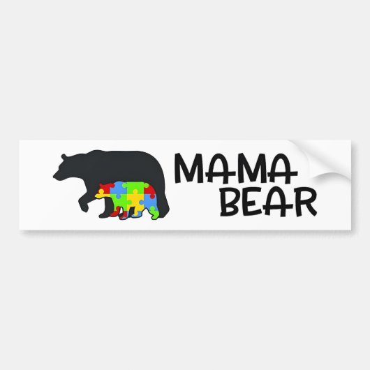 Autism Mama Bear Vinyl Decal Sticker - Car Truck V Autoaufkleber (Vorne)