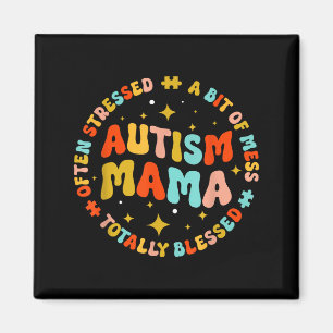 Autism Mama Groovy Autism-Bewusstsein Inspirierend Magnet