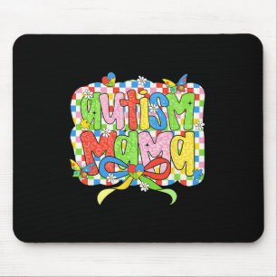 Autism Mama Mama Coquette Bow Autismus Bewusstsein Mousepad