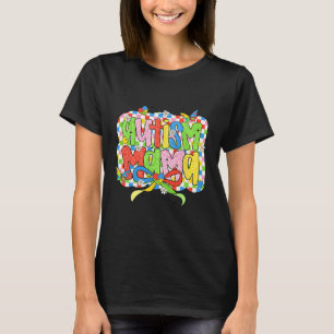Autism Mama Mama Coquette Bow Autismus Bewusstsein T-Shirt