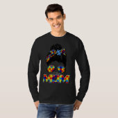 Autism Mama Messy Bun T-Shirt (Vorne ganz)