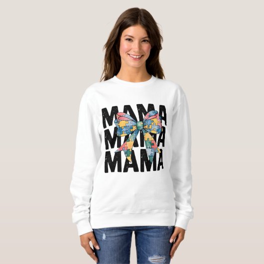 Autism Mama Ribbon Sweatshirt (Vorne ganz)