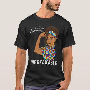 Autism-Mama Unzerbrechlich  Schwarze Frauen Autism T-Shirt
