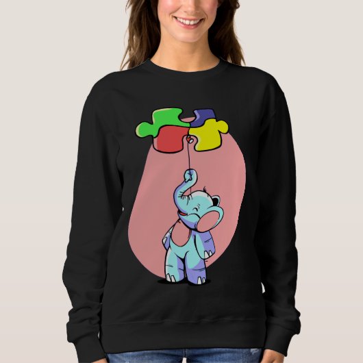 Autism Mini Elephant Sweatshirt (Vorderseite)