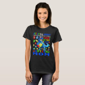 Autism Mom Journey Quote Autism Awareness Dinosaur T-Shirt (Vorne ganz)