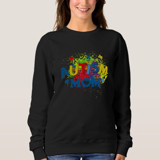 Autism Mom Mother Sunflower Puzzle Piece Autism Aw Sweatshirt (Vorderseite)