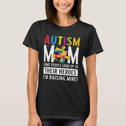 Autism Mom Puzzle Autism Awareness Puzzle Piece T-Shirt (Vorderseite)