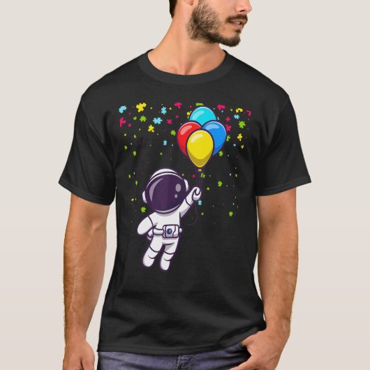 Autism Mom Teacher Youth Kids Astronaut Autism Awa T-Shirt (Vorderseite)