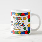 Autism Mum - Jumbo-Tasse (Rechts)