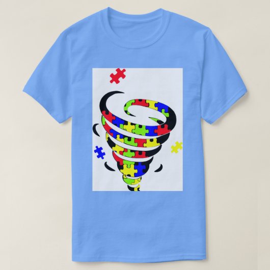 Autism Neck Gaiter Autism Tornado T-Shirt (Design vorne)