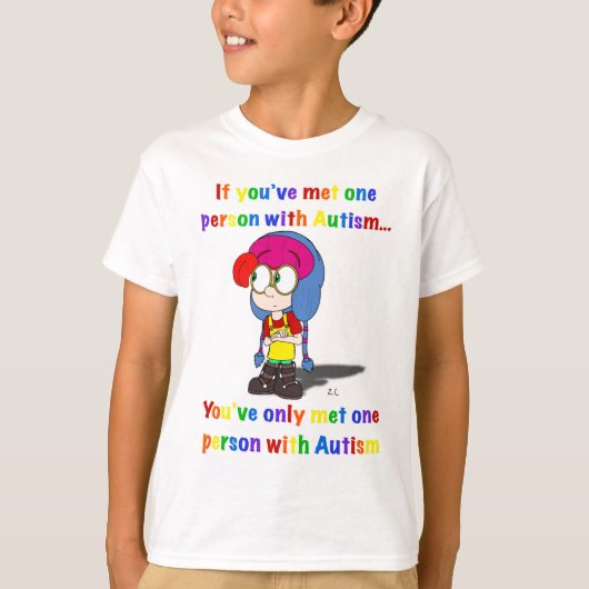 Autism: one size does not fit all awareness shirt (Vorderseite)