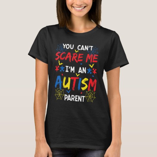 Autism Parent Asd Awareness Puzzle Pieces Hallowee T-Shirt (Vorderseite)