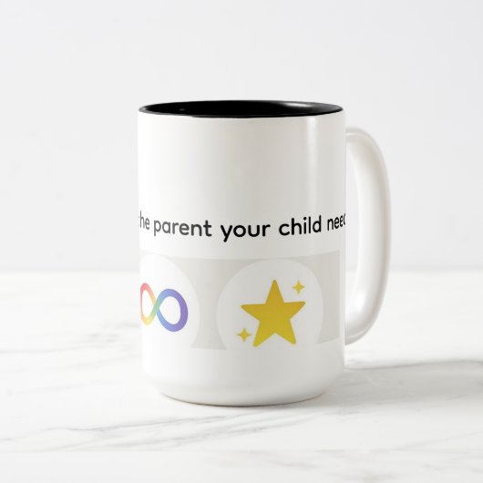 Autism Parent Motivation Zweifarbige Tasse (VorderseiteRechts)