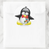 Autism Penguin Runder Aufkleber (Tasche)