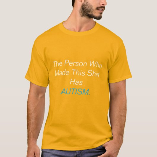 AUTISM Person - Gelbes T-Shirt (Vorderseite)