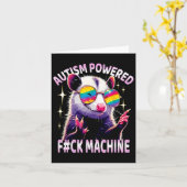 Autism Powered F#ck Machine Funny Meme Opossum Aut Karte (Gelbe Blume)