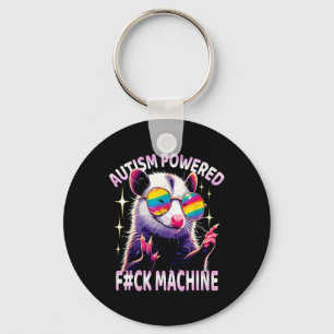 Autism Powered F#ck Machine Funny Meme Opossum Aut Schlüsselanhänger