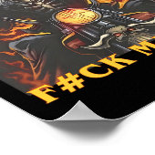 Autism Powered F#ck Machine Funny Skeleton Meme Poster (Ecke)