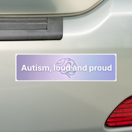 Autism Pride Loud & Proud Modern Purple Autoaufkleber (Auf Auto)