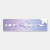 Autism Pride Loud & Proud Modern Purple Autoaufkleber (Vorne)
