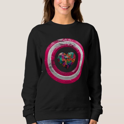 Autism Puzzle Heart for Neurodiversity Autistic Sweatshirt (Vorderseite)
