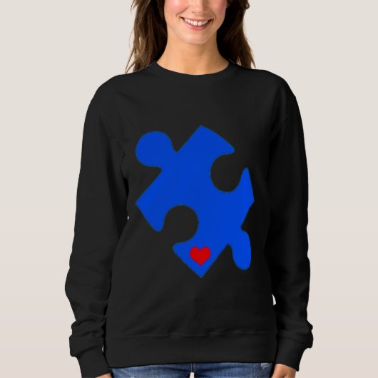 Autism Puzzle Heart Sweatshirt (Vorderseite)
