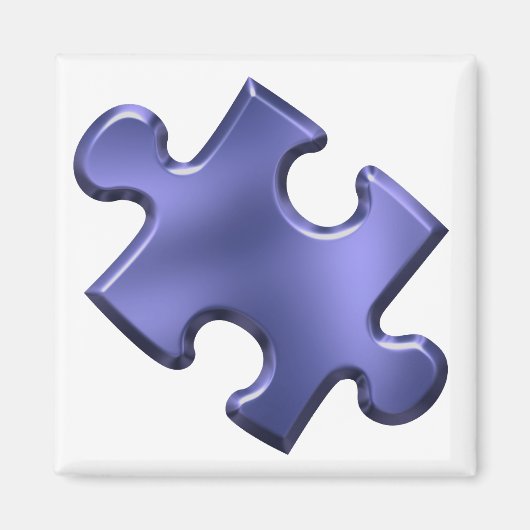 Autism Puzzle Piece Blue Magnet (Vorne)