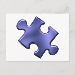 Autism Puzzle Piece Blue Postkarte