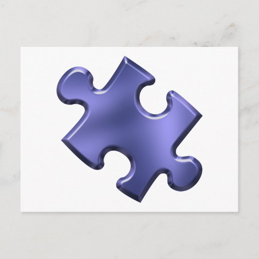 Autism Puzzle Piece Blue Postkarte (Vorderseite)