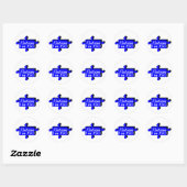 Autism Puzzle Piece Blue Runder Aufkleber (Blatt)