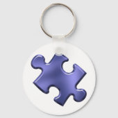Autism Puzzle Piece Blue Schlüsselanhänger (Vorderseite)