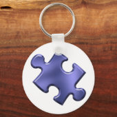 Autism Puzzle Piece Blue Schlüsselanhänger (Vorderseite)