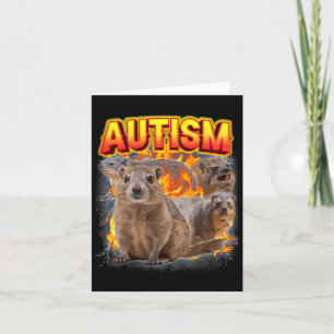 Autism Rock Hyrax Unpassend Funny Odly Specif Karte