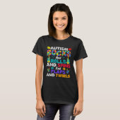 Autism Rocks And Rolls Autism Awareness Month T-Shirt (Vorne ganz)