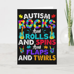 Autism Rockt Und Rollt Lustiger Autism Awareness M Karte